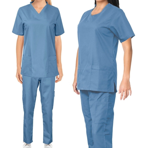 Ladies Medical Scrub Uniform TUNIC TROUSER Doctors Nurses Hospital Suit